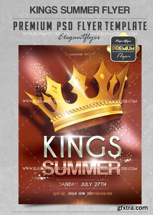 Kings Summer Flyer PSD V3 Template + Facebook Cover