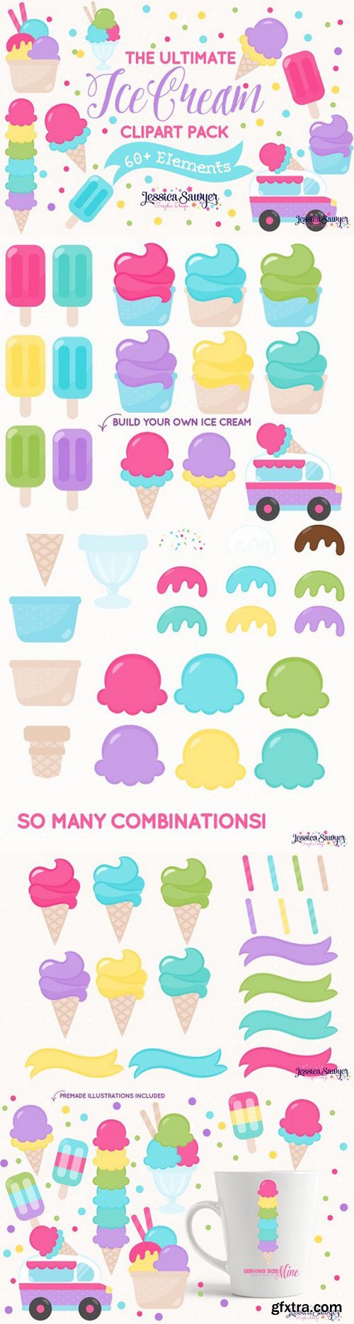 CM - The Ultimate Ice Cream Clipart Pack 1516216