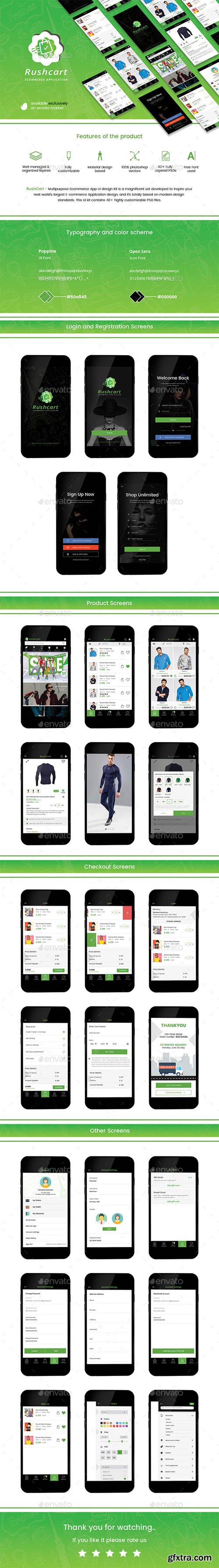 GR - RushCart - Multipurpose Ecommerce App UI Kit 20103784