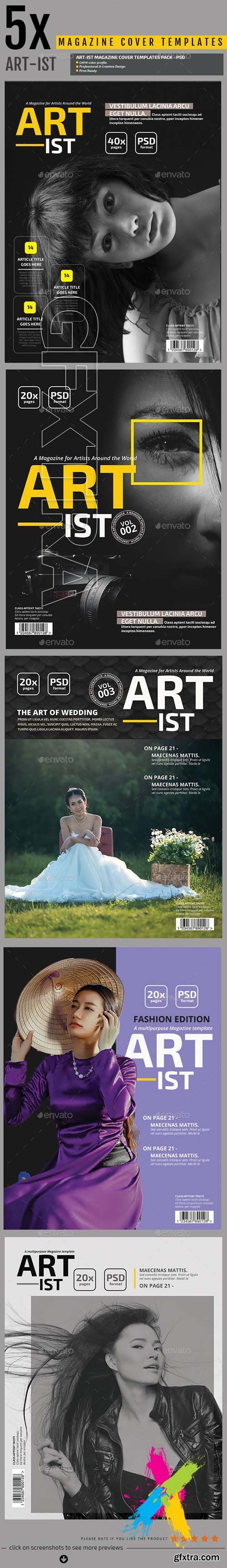 Graphicriver - 5in1 Magazine Cover Template V.1 20239383