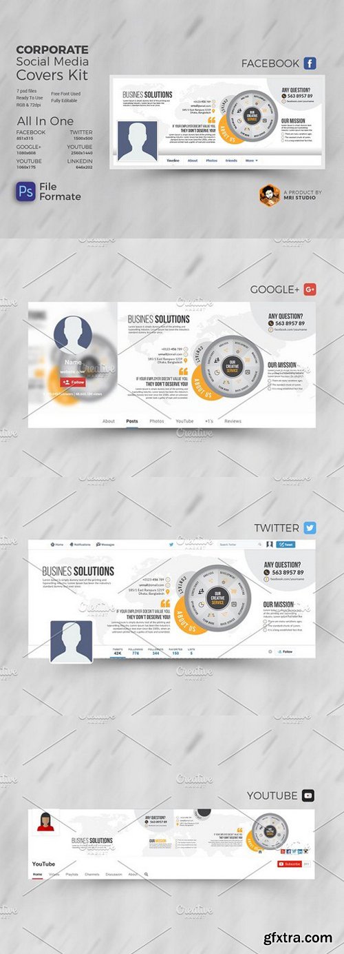 CM - Corporate Social Media Covers Kit 1560187