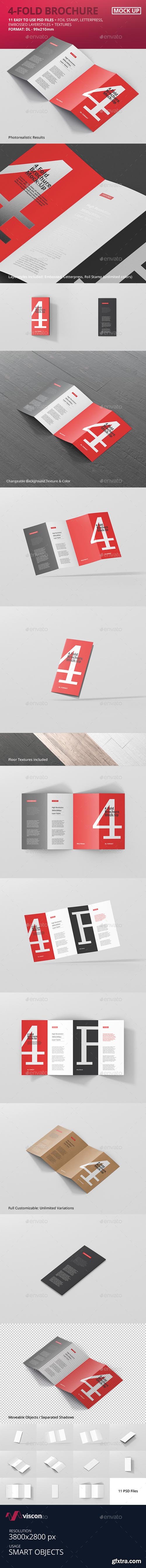 GR - 4-Fold Brochure Mockup - DL 99x210mm 20183322