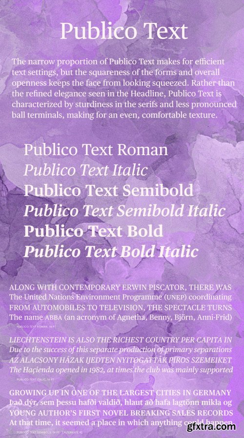 Publico Text Font Family