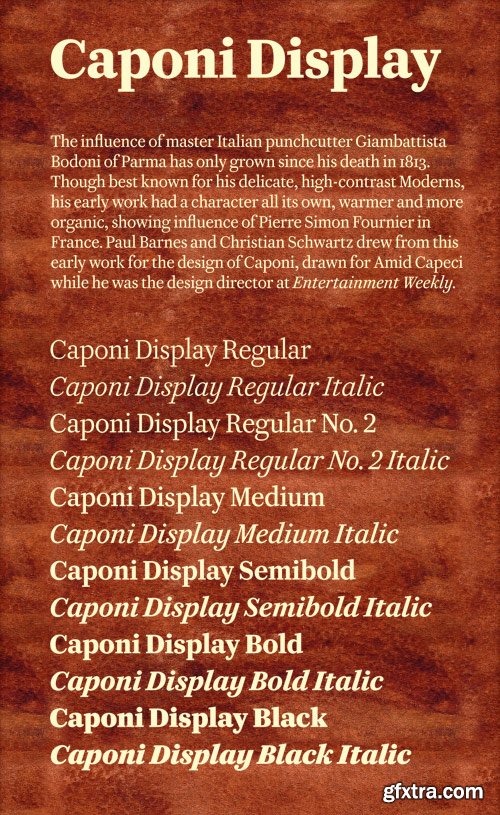 Caponi Display Font Family