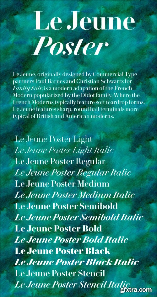 Le Jeune Poster Font Family