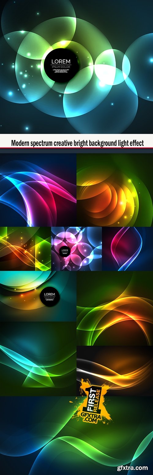 Modern spectrum creative bright background light effect