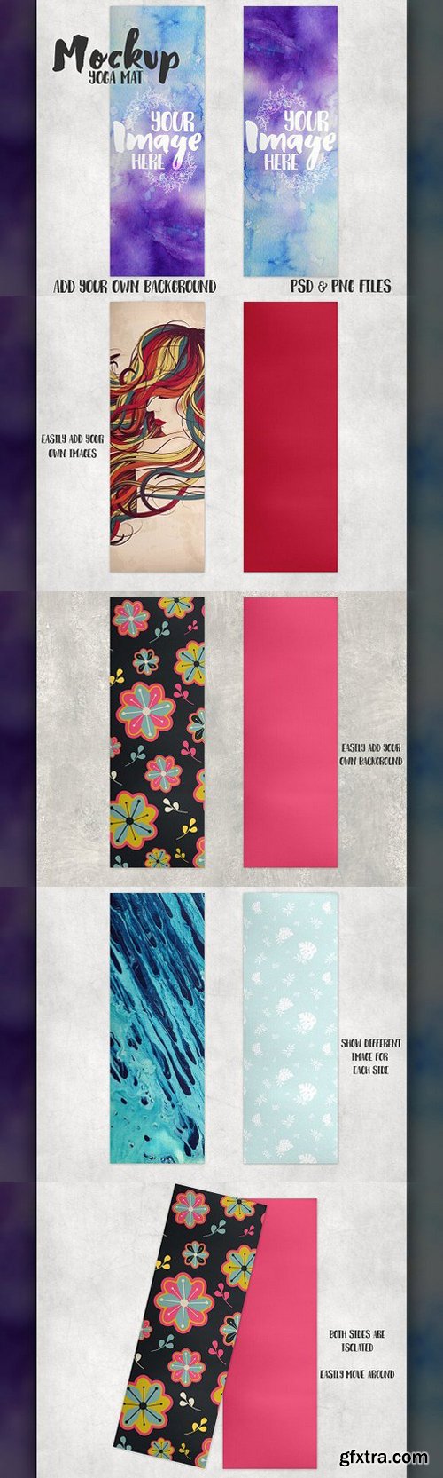 CM - Two sided Yoga Mat Mockup 1563854