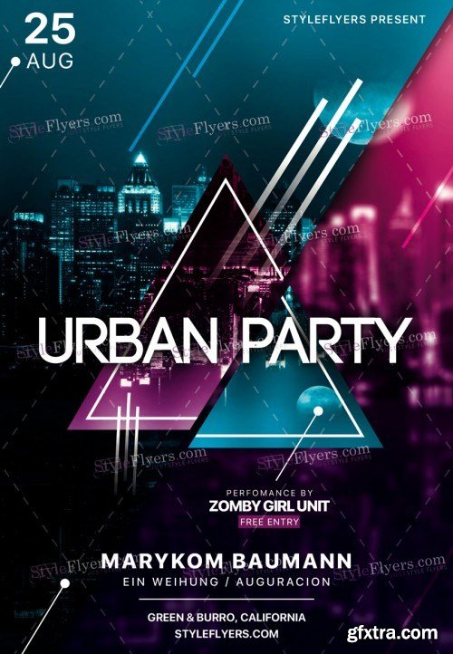 Urban Party PSD Flyer Template 3