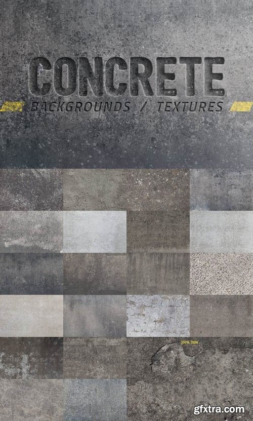 20 Concrete Backgrounds / Textures