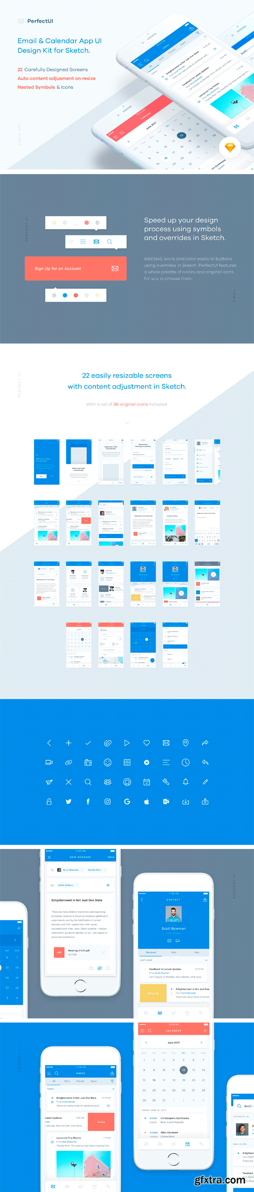 CM 1578978 - Email & Calendar UI/UX Kit (Sketch)