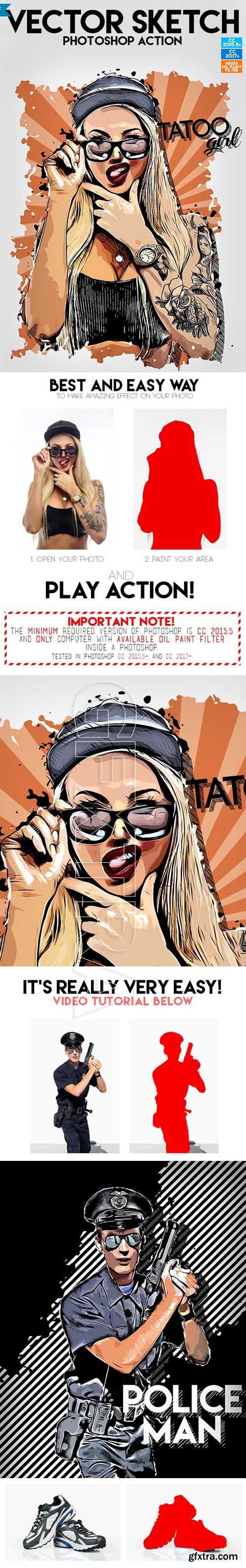 Vector Sketch Photoshop Action 20235096