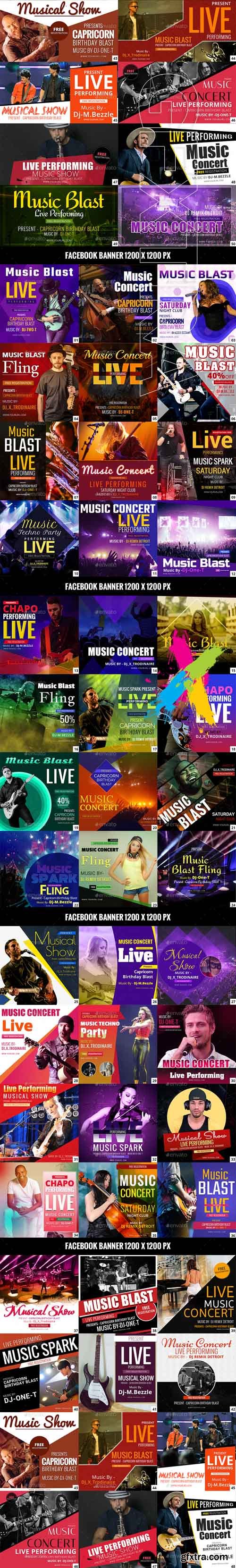 Graphicriver - 50 Music Facebook Banners 20202687