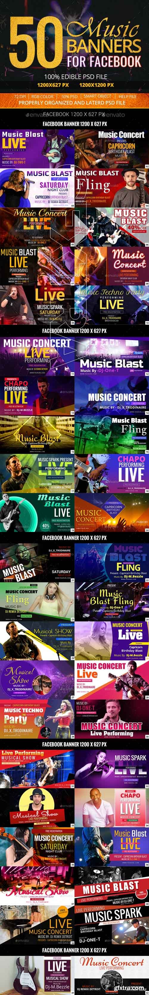 Graphicriver - 50 Music Facebook Banners 20202687