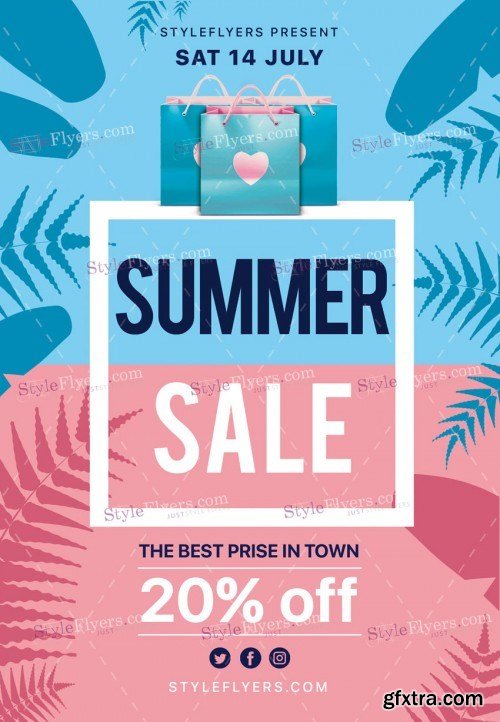 Summer Sale PSD Flyer Template 2