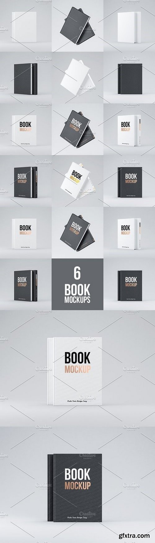 CM - Set of 6 Book PSD Mockup 1318039