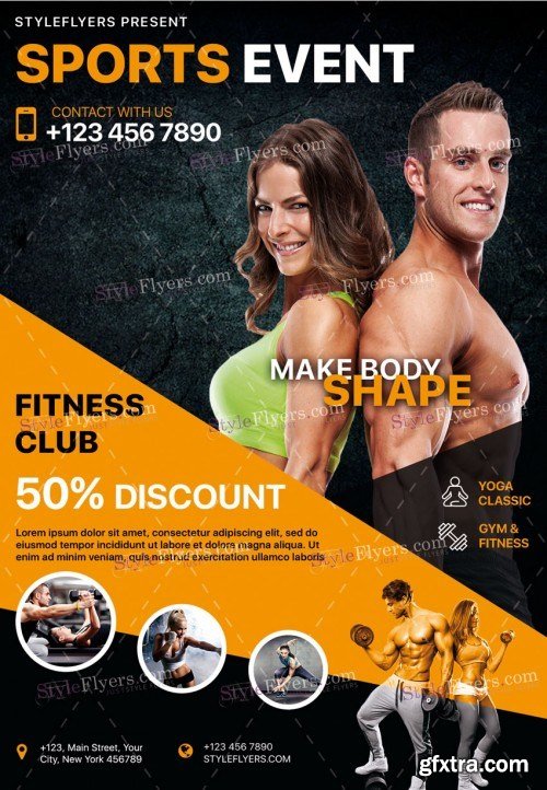 Sports Event PSD Flyer Template