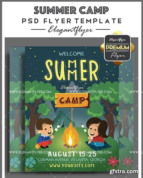 Summer Camp – Flyer PSD Template + Facebook Cover