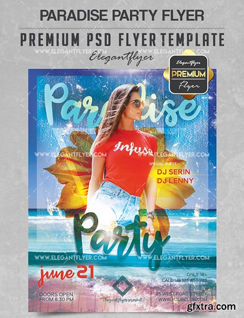 Paradise Party – Flyer PSD Template + Facebook Cover 2
