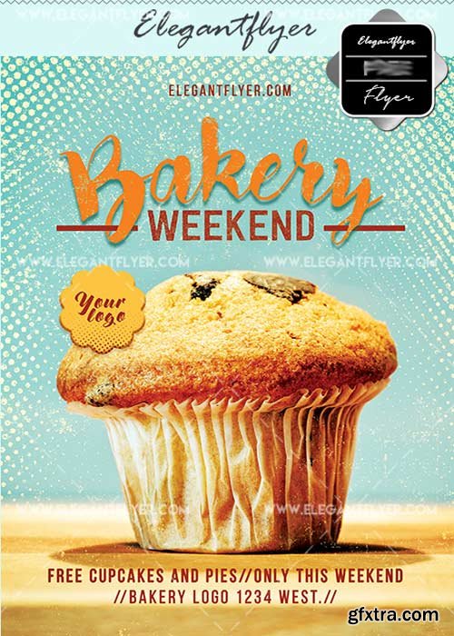 Bakery Weekend V7 Flyer PSD Template + Facebook Cover