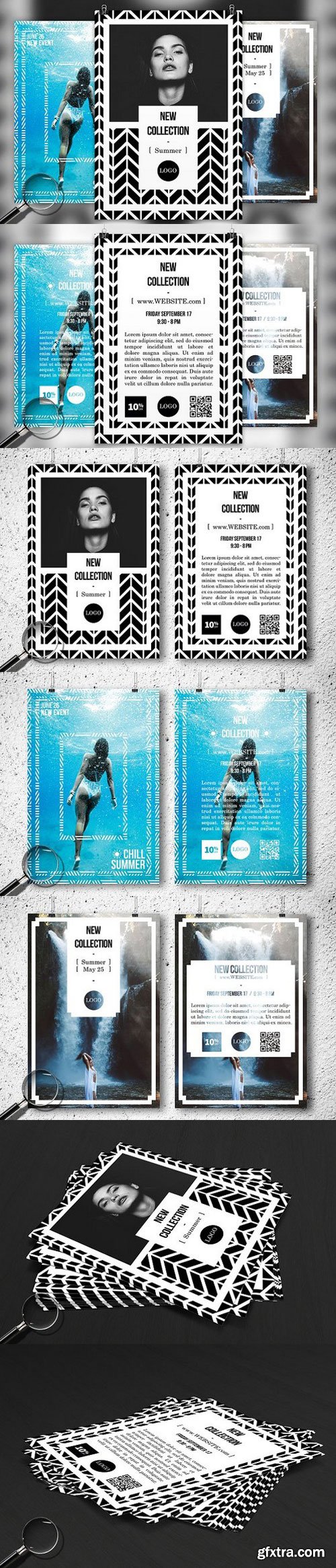 CM - 3 Front & Back Minimal Modern Flyers 1573179