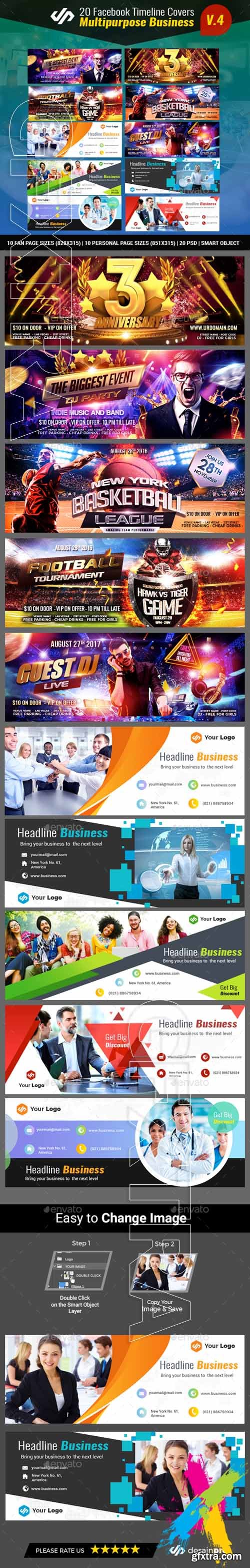 Graphicriver - 20 Facebook Timeline Covers V4 20235758