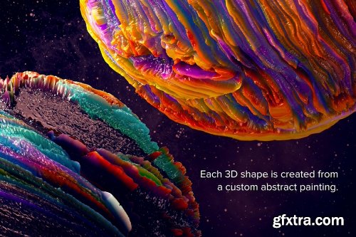 CreativeMarket Planetary: 50 Abstract 3D Shapes 1543952