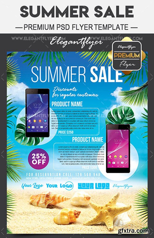 Summer Sale – Flyer PSD Template + Facebook Cover