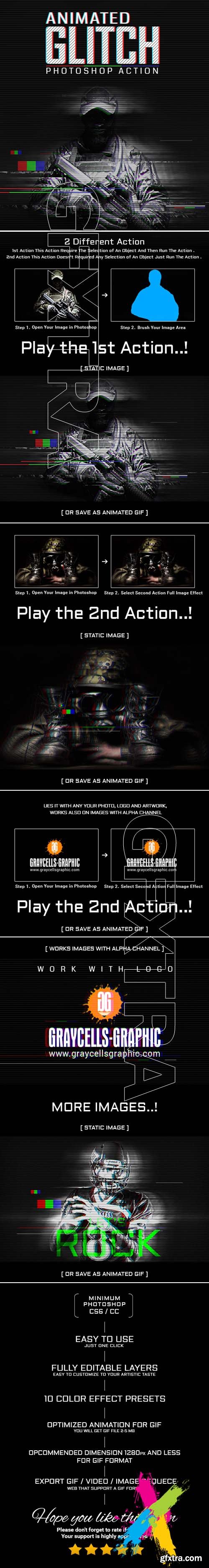 Graphicriver - Animation Glitch Photoshop Action 20187503