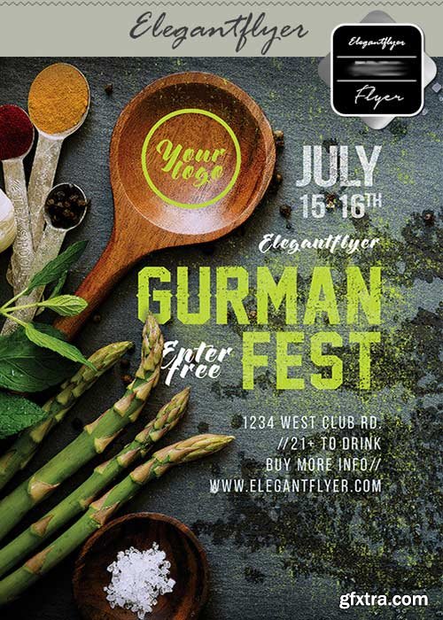 Gurman fest V15 Flyer PSD Template + Facebook Cover