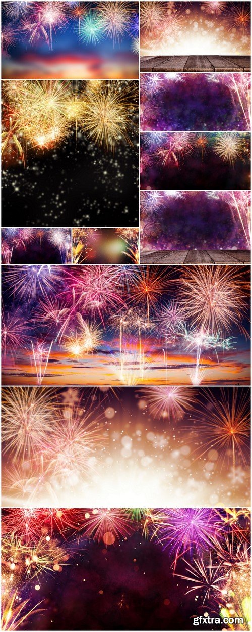 Abstract firework background 11X JPEG