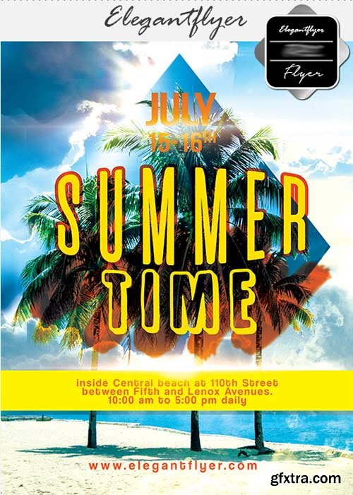 Summer Time V26 Flyer PSD Template + Facebook Cover