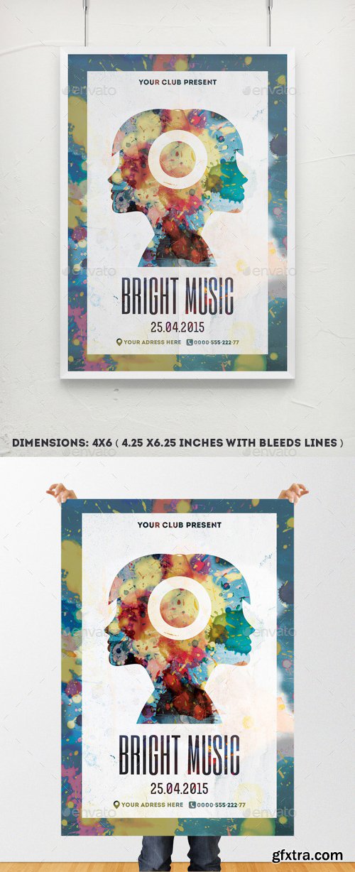 Graphicriver Bright Music Poster Template 9956228