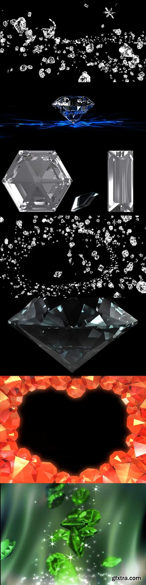 11 Video footage of precious stones, diamonds