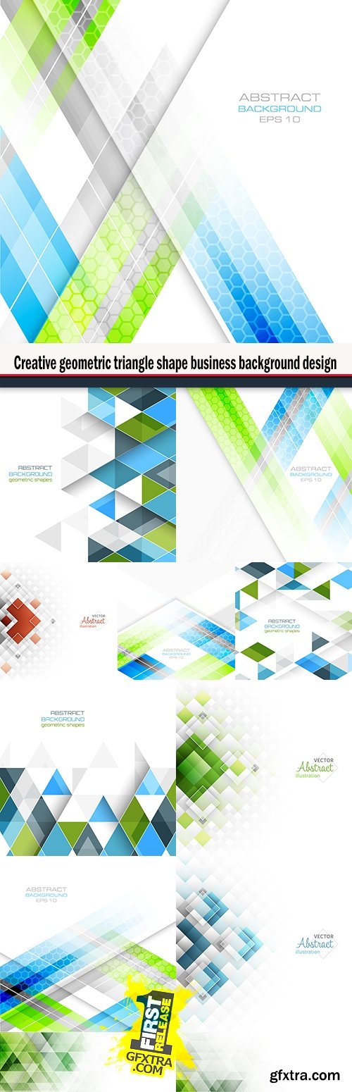 Creative geometric triangle shape business background design