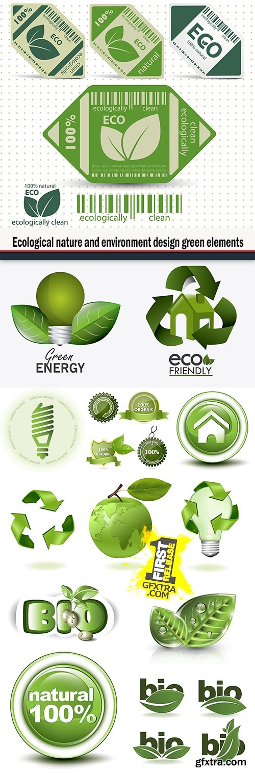 Ecological nature and environment design green elements