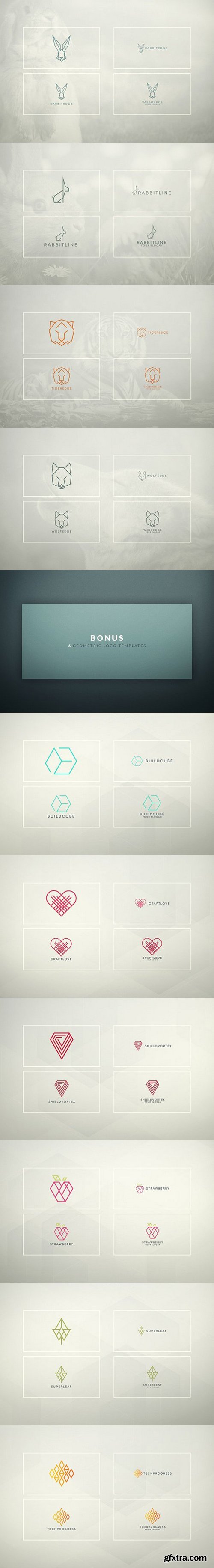 CM - 17 Geometric Animal Icons and Logos 1585900