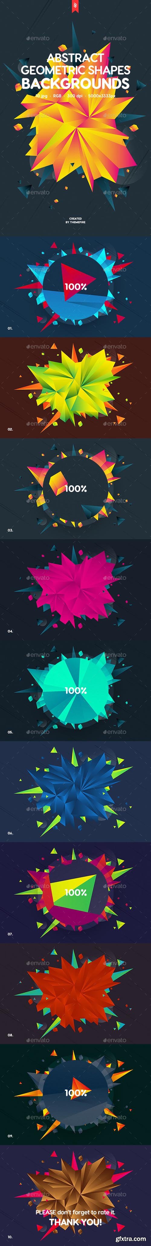 GR - Abstract Geometric Shapes Backgrounds 20286224