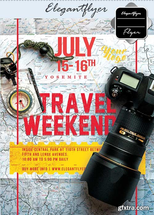 Travel Weekend part V22 Flyer PSD Template + Facebook Cover