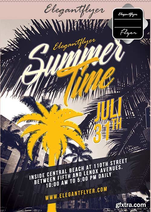 Summers Time part V42 Flyer PSD Template + Facebook Cover