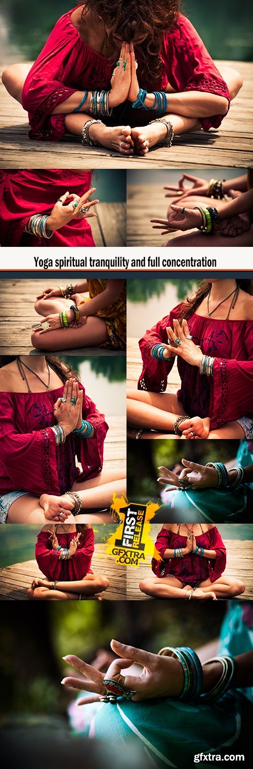 Yoga spiritual tranquility and full concentration