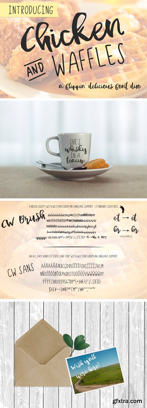 CM 1625547 - Chicken and Waffles Brush Script