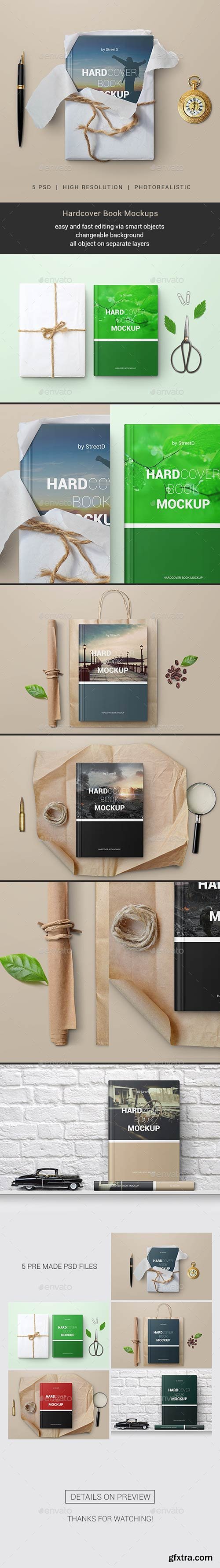 Graphicriver - Hardcover Book Mockups 20295461