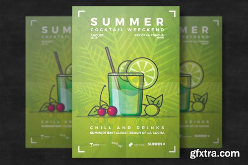 Summer Cocktail Flyer Template