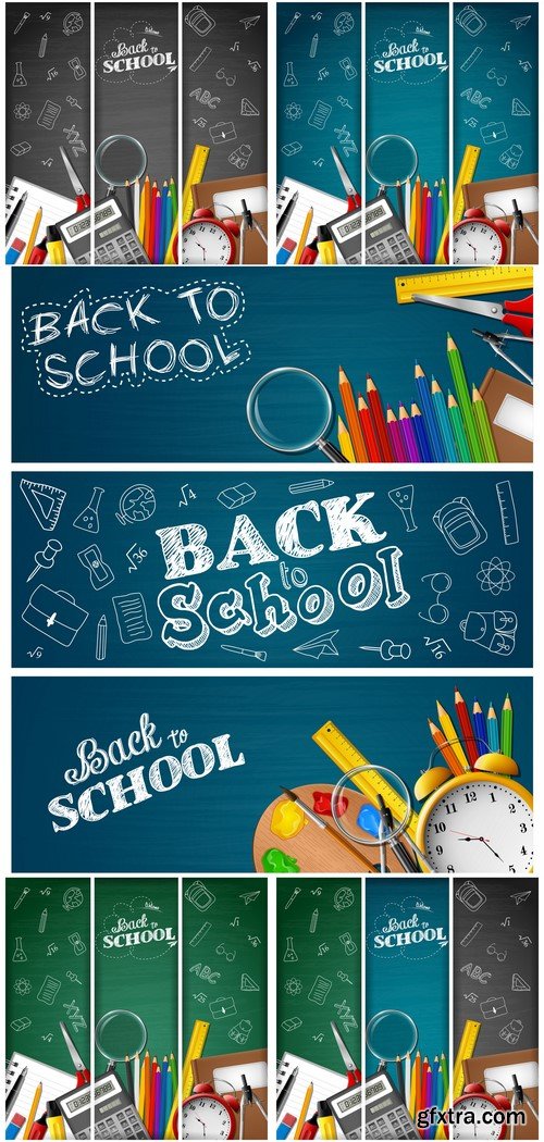 Banner School Vector Illustration # 3 5X EPS