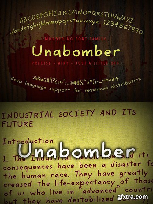 CM - Murderino Unabomber Script Typeface 1593055