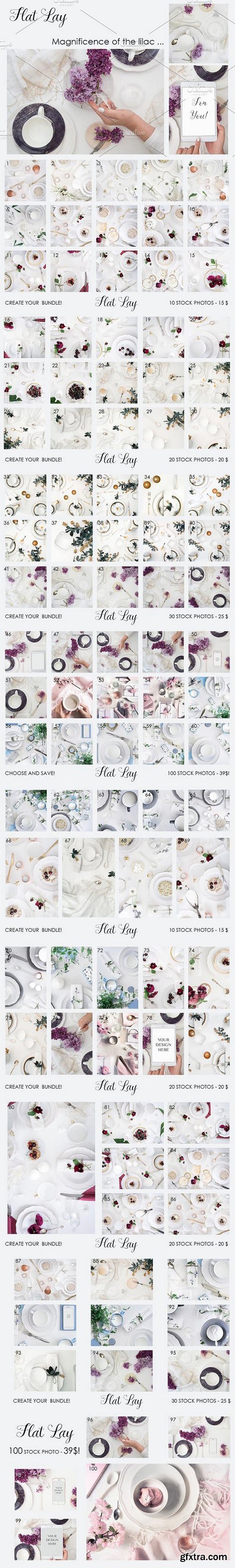 CM - FLAT LAY. 100 STOCK PHOTOS. 1594165