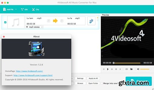 4Videosoft All Music Converter v5.2.6 (Mac OS X)