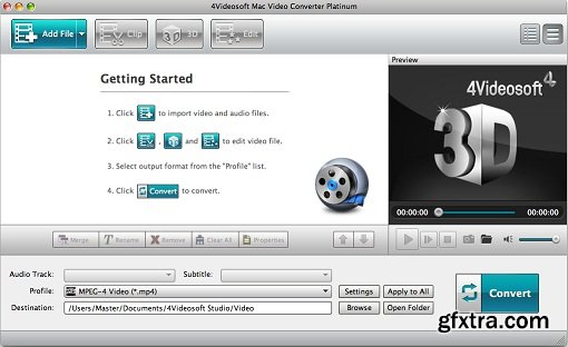 4Videosoft Mac Video Converter Platinum v5.1.58 (Mac OS X)