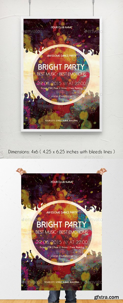 Graphicriver Bright Party Music Poster Template 11250017