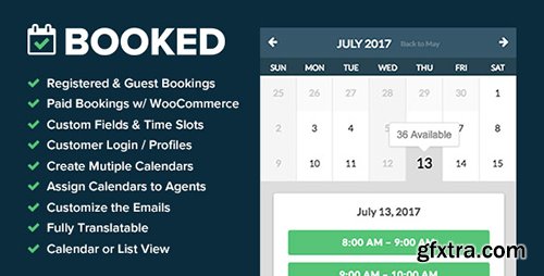 CodeCanyon - Booked v2.0.2 - Appointment Booking for WordPress - 9466968